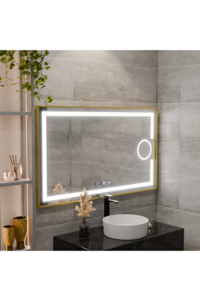 Alessandro DESIGN Oglinda LED Rectangulara, 110x65cm, Eclat MotionGlow Marcello, Sistem Dezaburire, Lupa Cosmetica