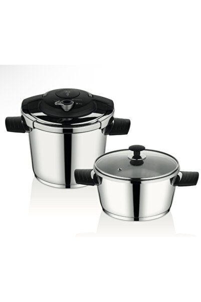 Home Tr-4532 I Vigorcook Pressure Cooker Set 4+6 Liter Gray