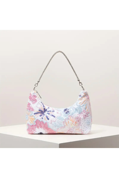 Innovate Store Çiçek Desenli Pul Payet İşlemeli Kadın Çantası