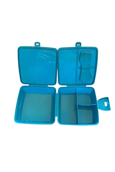 Tatlı Sebep Printed Spiderman Student Lockable Lunch Box Blue