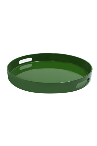 Raki Round waiter serving tray 35xh4.5cm green color