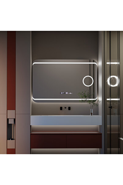 Alessandro DESIGN Oglinda LED Rectangulara, 120x80, Definition MotionGlow Marcello, Sistem Dezaburire, Lupa Cosmetica