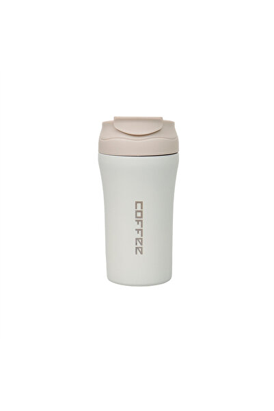 Z-Tools Stainless steel inner thermos, 400ml capacity, airtight closure and straw, white ZTS8439