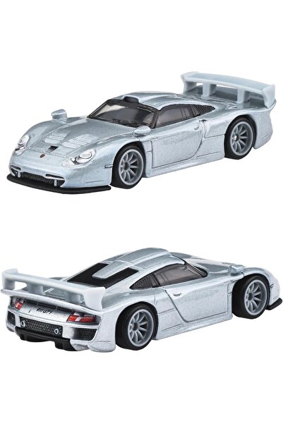 HOT WHEELS Premium Fleet Street Set – Porsche 911 GT1, Mercedes-Benz CLK-GTR, McLaren F1, Taşıyıcı Kamyonet