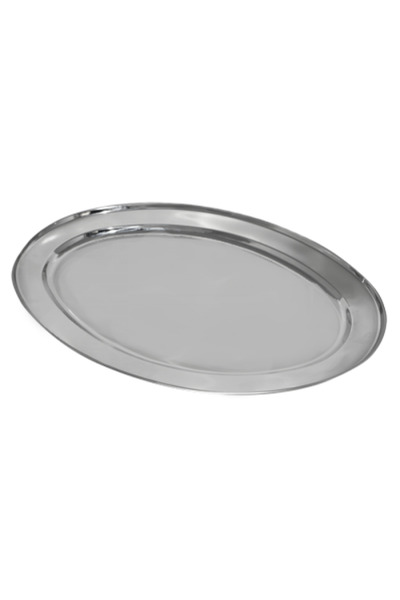 Raki Oval stainless steel serving tray 40cm