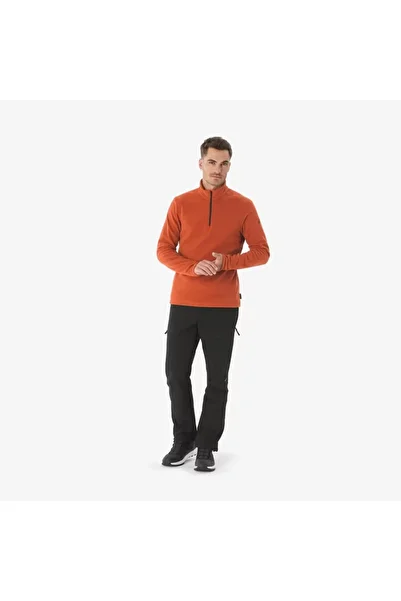 Decathlon Men's Outdoor Fleece - Brick Brown - Mh100