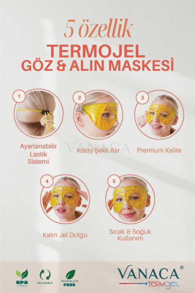 Vanaca Grup Termojel Göz Ve Burun Maskesi, Burun Ameliyatı Sonrası Ödem Morluk Giderici