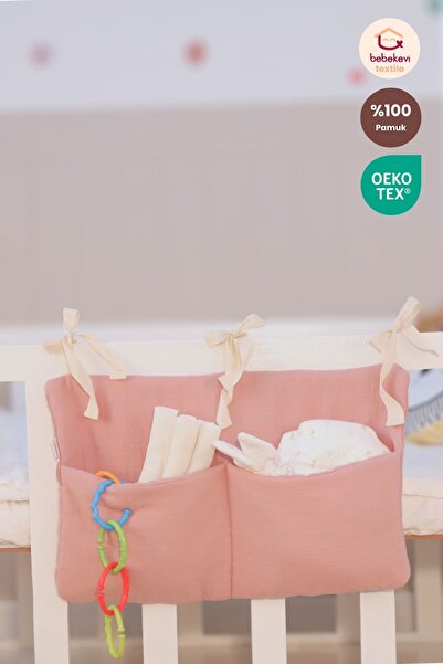 Bebekevi Müslin Kumaş Beşik Yanı Organizer - OEKO-TEX Sertifikalı