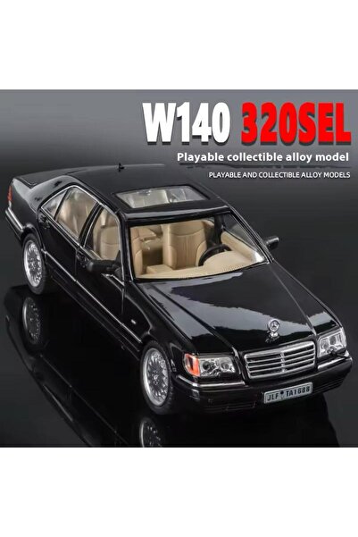 scntoys Mercedes Benz S320L Siyah Diecast Model Araba Mercedes Benz W140 320SEL Makam Arabası