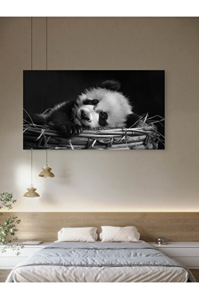 ESLEM UYUYAN YAVRU PANDA BASKILI KANVAS TABLO