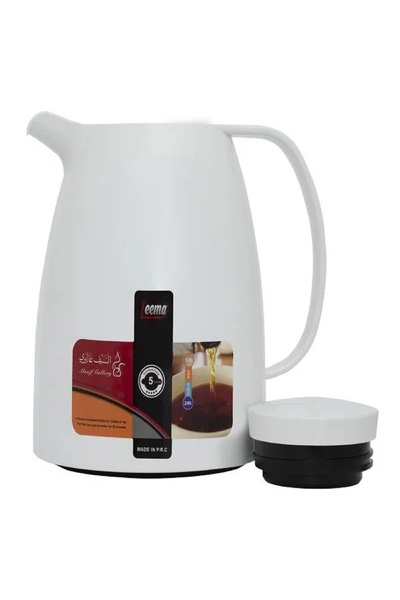 Lima thermos, 1 liter, thermal glass inner container, plastic outer shell - white