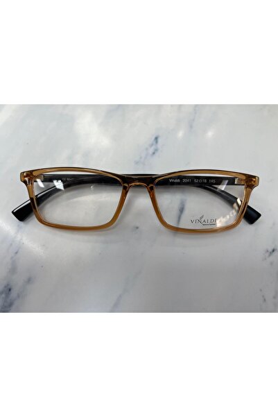 Vinaldi Vi 2041 C.4301 52Ekt Unisex Blue Light Protection Screen Glasses (Transparent Honey/Black Handle)