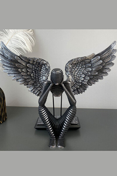 Euro Decora Kanatlı Düşünce – Modern Thinker Dekoratif Heykel Biblo ( 30 x 30...