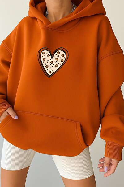 BENROMA 3 İPLİK PENYE KALP UNİSEX KAPÜŞONLU SWEAT