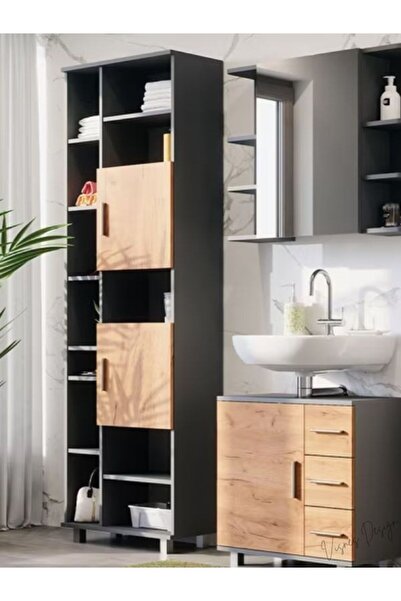 VISNES Çok Amaçlı Uzun Banyo Dolabı Dekoratif Depolama Kitaplık Banyo Mutfak ...