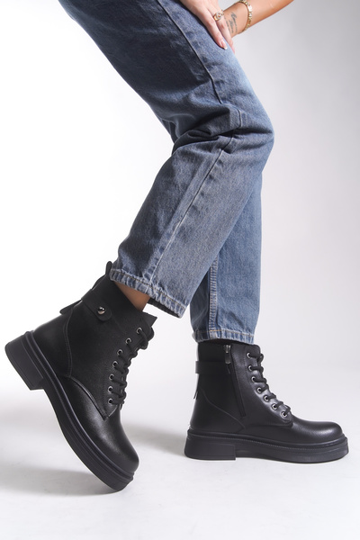 Riccon Ysalaema Kadın Postal Bot 001202 Siyah Cilt