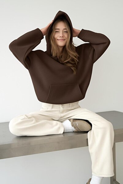 E-ROMA سترة رياضية بغطاء للرأس للجنسين مصنوعة من القطن الممشط بثلاث خيوط