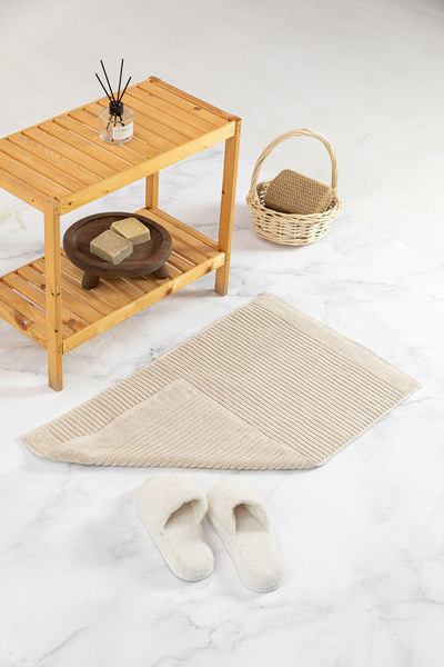 FAVORA Linear Foot Towel 50X90 cm - Beige