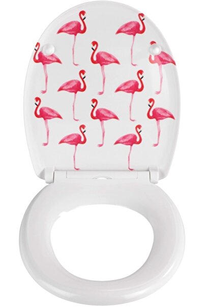 Wenko Premium otomatik eğimli klozet kapağı flamingo, çok renkli