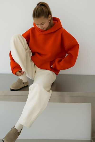 BENROMA Φούτερ με κουκούλα unisex με 3 κλωστές από χτενισμένο βαμβάκι