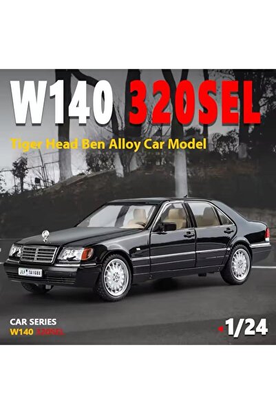 scntoys Mercedes Benz S320L Siyah Diecast Model Araba Mercedes Benz W140 320SEL Makam Arabası