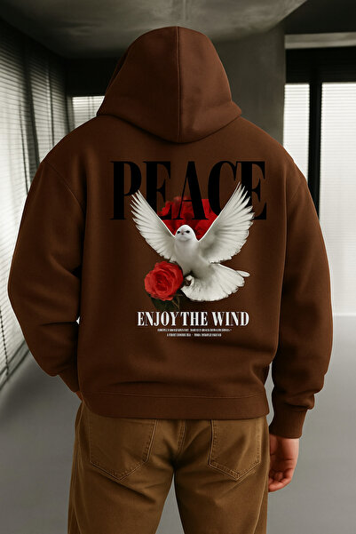 E-ROMA سترة رياضية بغطاء للرأس للجنسين مصنوعة من القطن الممشط بثلاثة خيوط مع ...