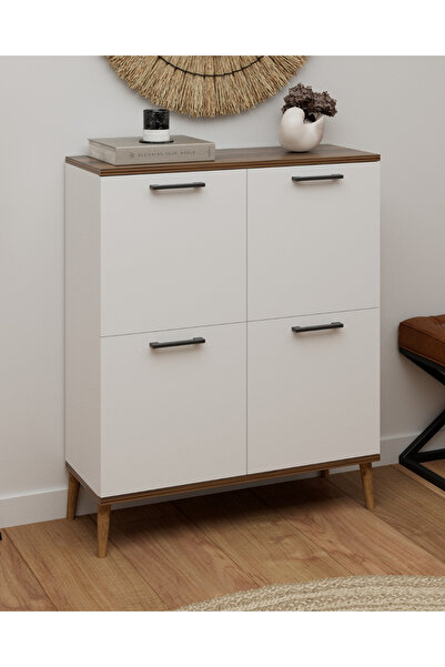 Skandi homeworks Vittoria 4 Kapaklı Ayakkabılık Çok Amaçlı Dolap