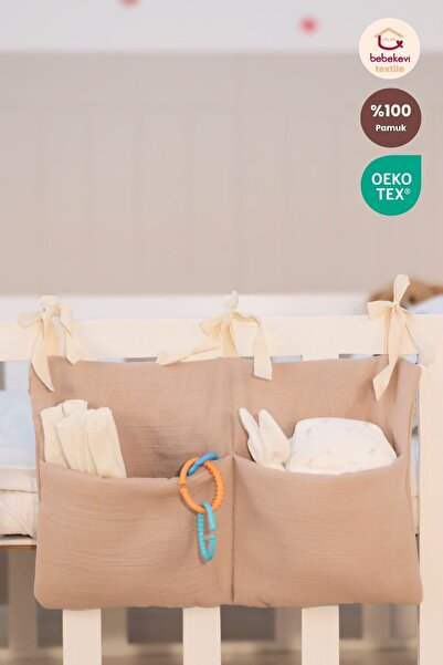 Bebekevi Müslin Kumaş Beşik Yanı Organizer - OEKO-TEX Sertifikalı