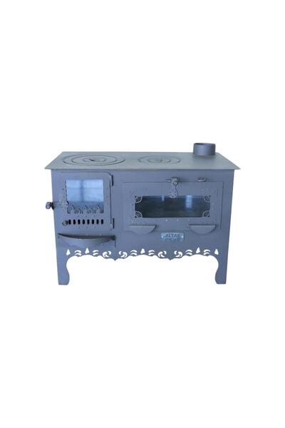ALTAŞ ŞEHZADE CAMLI Kuzine SOBA 4 MM ÇOK AMAÇLI BAHÇE TİPİ KUZİNE SOBA ÖZEL E...