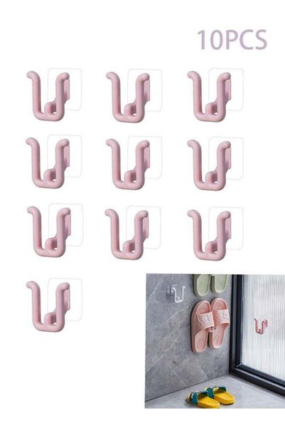 Generic 10 Multipurpose Wall Hook Decorative Hooks Strong Adhesive Wall Hooks...