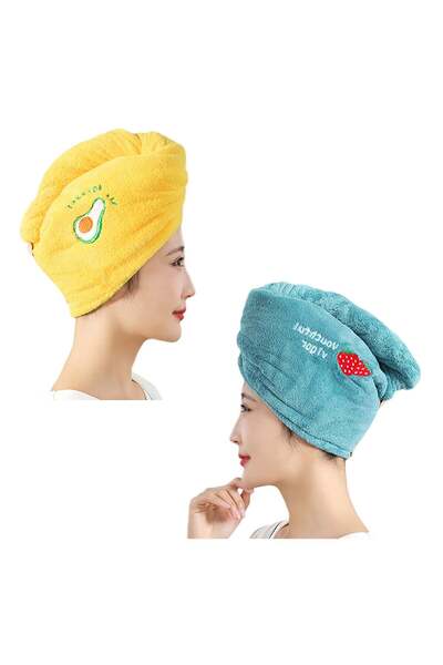 Generic Premium Microfiber Hair Towel Set for Women – Pack of 2 Ultra-Absorbe...