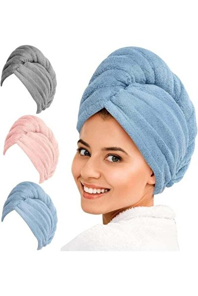 Generic MOMENT 3 Packs Microfiber Hair Towel, Hair Turbans For Wet Hair, Drying Hair Wrap Towels For Curly