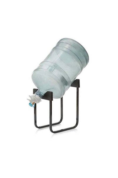 Generic Water Dispenser Bottle Stand With Aqua Valve Clear/Black 40x34x8cm