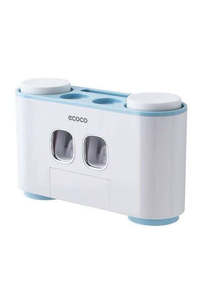 Generic Wall-Mounted Toothbrush Holder White/Blue 26x7x8.5cm