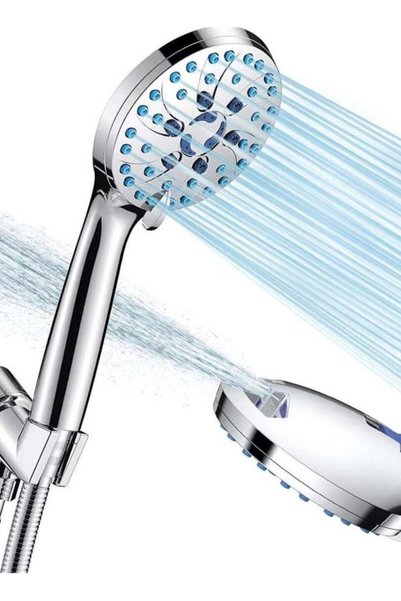 Generic High Pressure Handheld Shower Head - Anti-clog Nozzles, Built-in Powe...