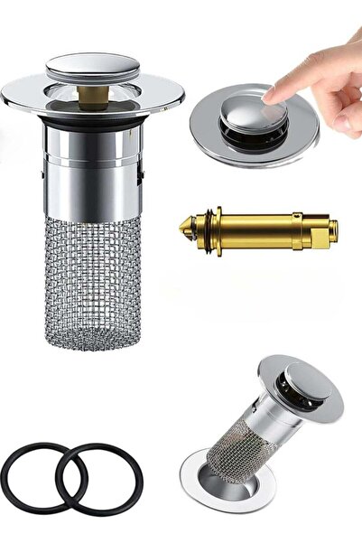 Generic Bathroom Sink Stopper Hair Catcher, Bathroom Sink Drain Strainer, Pop Up Sink Drain Filter with Rem