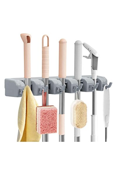 Generic Mop And Broom Holder, Wall Mounted Organizer Mop And Broom Saving Spa...