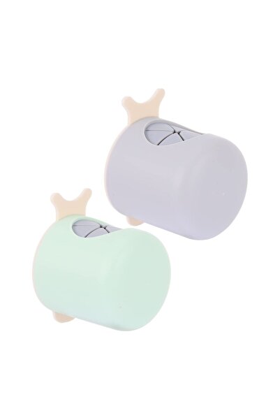Generic Excefore 2Pcs Wall Toothbrush Holder, Punch-free Mini Snail Toothbrush Stand Self-Adhesive Toothpas