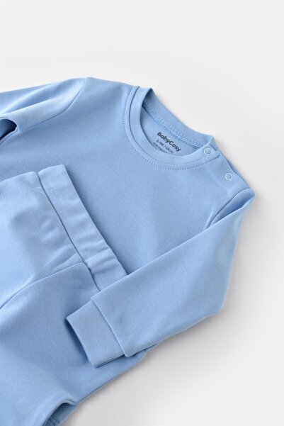 Magu Baby Boy Cotton Blue Long Sleeve Sweatshirt and Sweatpants Set