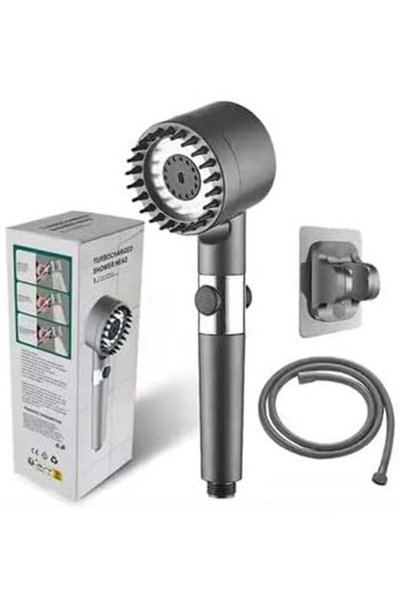 Generic Pressurized Waterfall Shower Head, Silicon, Stainless Steel, Handheld...