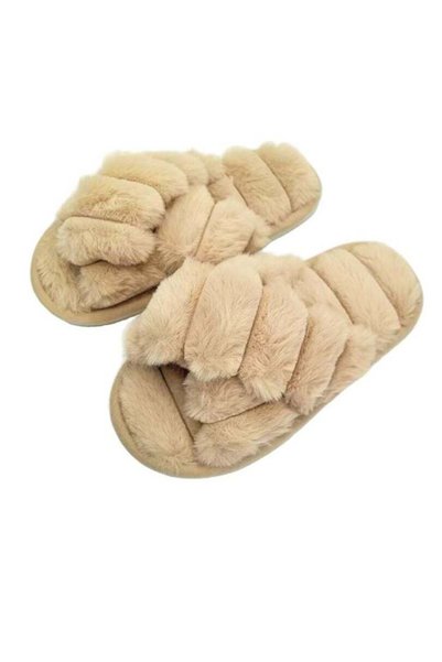Generic UKR Women’s Home Slippers Soft Breathable Furry Open-Toe Cozy Indoor ...