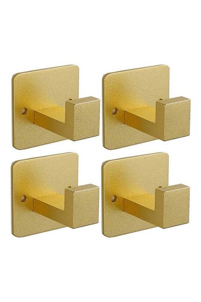Generic 4-Piece 304 Stainless Steel Robe and Coat, Towel Hooks for Bathroom G...