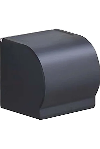 Generic Huitich Round Black Toilet Tissue Box â€“ Space Aluminum K8 (High-Grade) 13cm Ã— 11cm Ã— 13cm