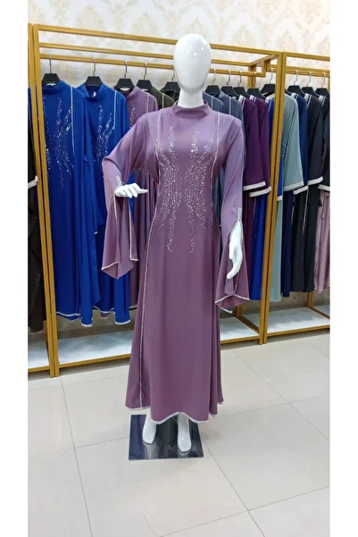 ONE WAY FASHION Elegant dress made of soft candy fabric and decorated with diamond accessories