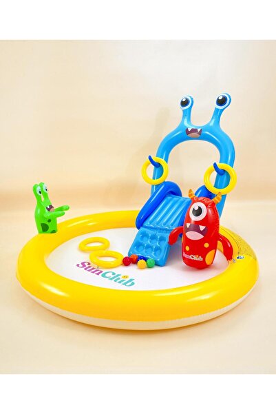 Fab N Funky Kids Monster Spray Pool Set, Built鈥慖n Sprayer, Playful Monster Design, 2 to 6 years - Multicolor