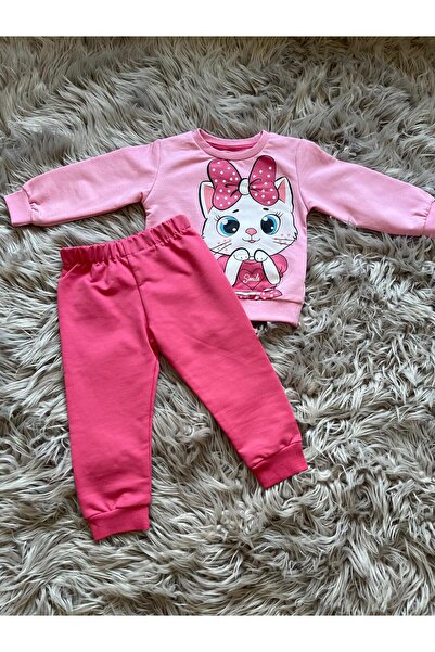 Cyber Girl's Trendy Casual Cotton Water-Based Bottom and Top Set Seasonal Ages 1-4