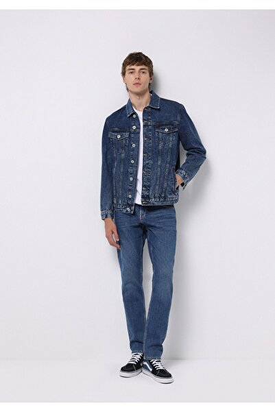 Colin's Regular Fit Düğmeli Astarsız Erkek Mavi Ceket