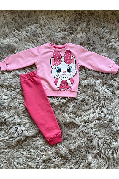 Cyber Girl's Trendy Casual Cotton Water-Based Bottom and Top Set Seasonal Ages 1-4