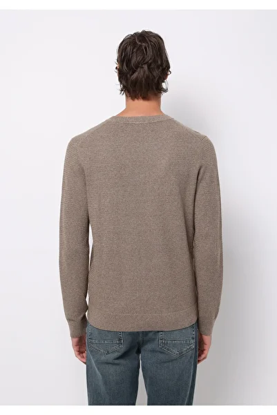 Colin's Regular Fit Round Neck Jacquard Men's Beige Sweater