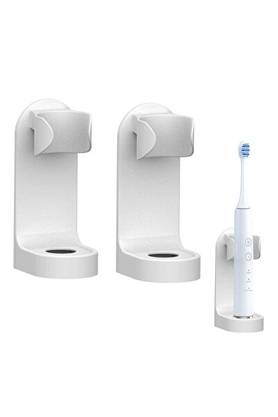 Generic 2 Pack Wall-Mounted Electric Toothbrush Holders with Adhesive, Space-...